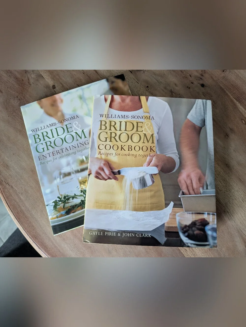 Vintage 2007 Williams-Sonoma Bride & Groom Cookbook Set Entertaining Recipes *
